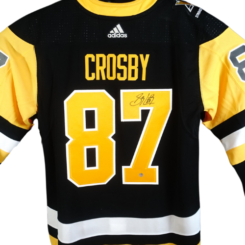 Camiseta de hockey de los Pittsburg Penguins firmada por Sidney Crosby, n.° 87