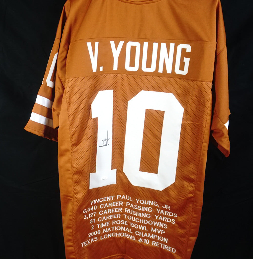 Signed Texas Longhorns College Football Jersey | #10 Vince Young