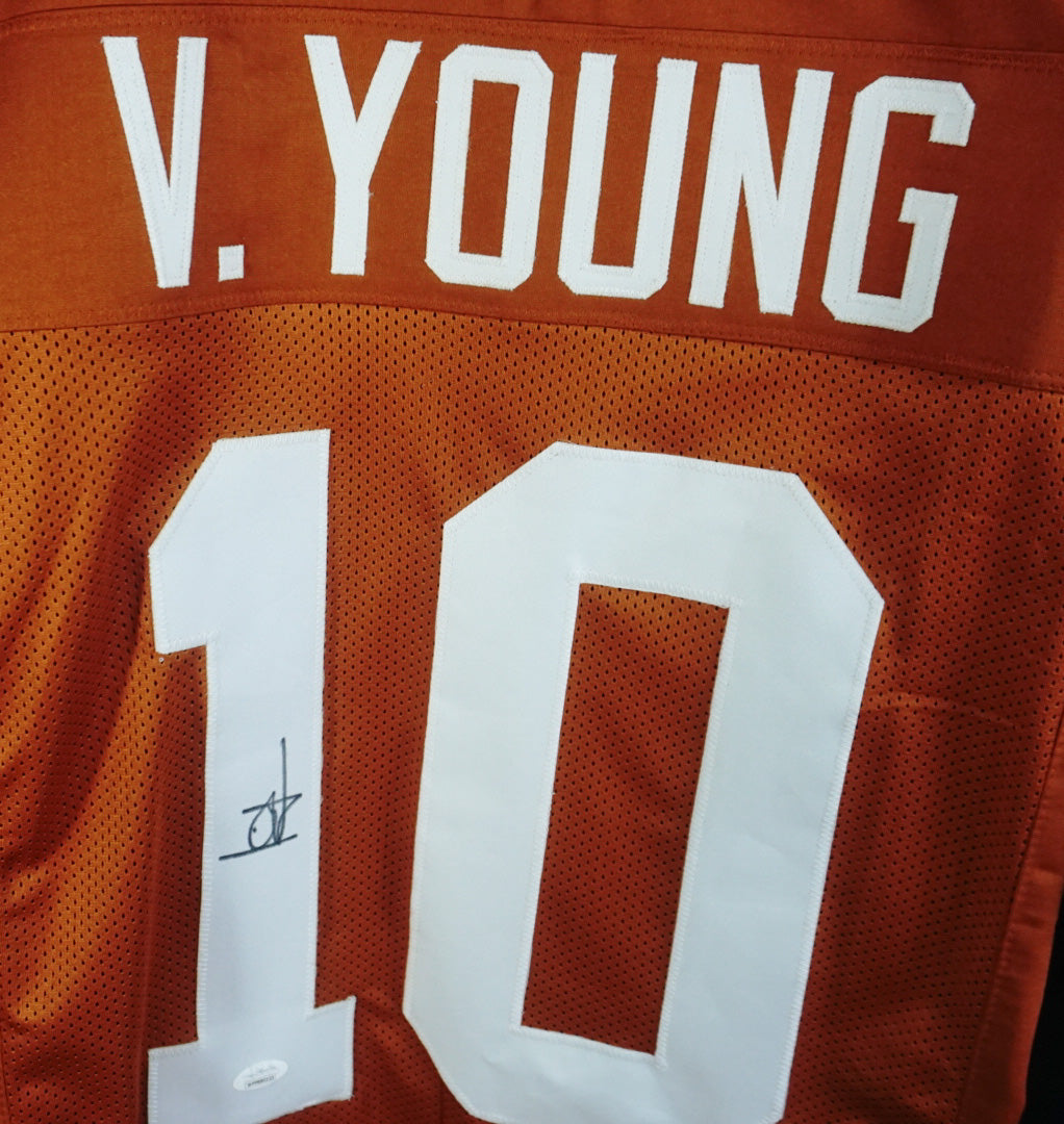 Signed Texas Longhorns  College Football Jersey | #10 Vince Young